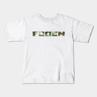 Foden classic 1970s commercial vehicle logo badge camo Kids T-Shirt